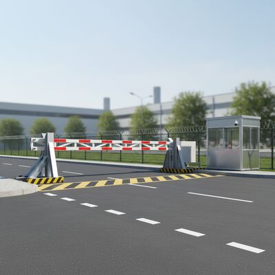 High Security Rising Arm Barrier with K4 Impact Resistance Hydraulic Drive and ISO 22343-2023 Compliance