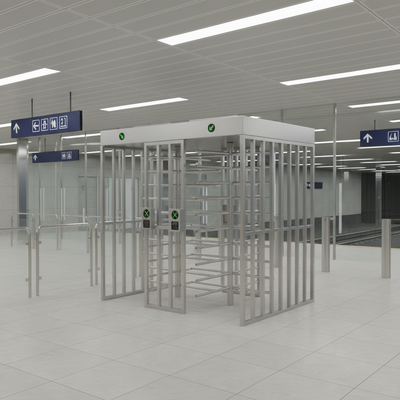 Full Height Turnstile Gate Ideal for Integration with Electronic Access Systems to Enhance Security and User Convenience