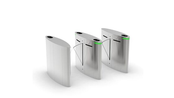 304SS Stainless Steel Electronic Security Turnstile Gate Oval Wing 550mm