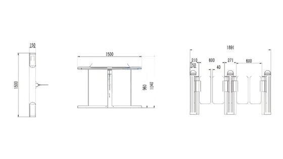 ODM Speed Full Height Turnstile Gate Access Control Brushless Servo Motor
