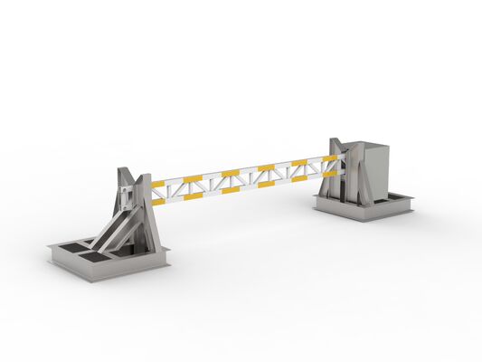High Security Rising Arm Barrier with K4 Impact Resistance Hydraulic Drive and ISO 22343-2023 Compliance