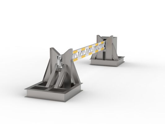High Security Rising Arm Barrier with K4 Impact Resistance Hydraulic Drive and ISO 22343-2023 Compliance