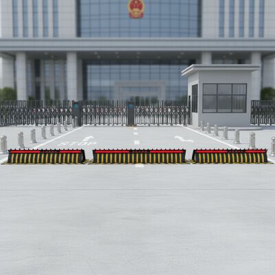 PLC Controlled Road Blocker System with 220 Ton Capacity and Electro-Hydraulic Drive for Secure Vehicle Access Control