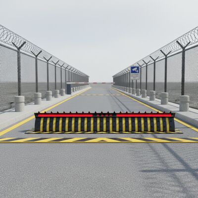 PLC Controlled Road Blocker System with 220 Ton Capacity and Electro-Hydraulic Drive for Secure Vehicle Access Control