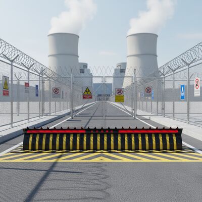 220 Ton Capacity PLC Controlled IP68 Waterproof Hydraulic Road Blocker Vehicle Access Control Barrier