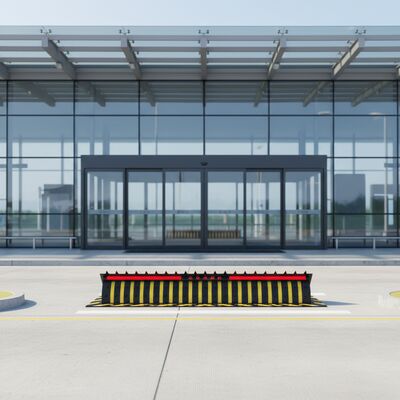PLC Controlled Hydraulic Road Blocker with 220 Ton Capacity and IP68 Waterproof Protection for High-Security Vehicle Access Control