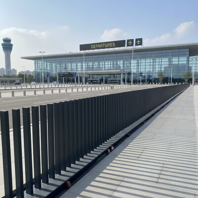Automatic Rising Bollard Fence Gate with 304+Q235 Stainless Steel, 1200mm Lift Height, and IP68 Protection Rating for Enhanced Security