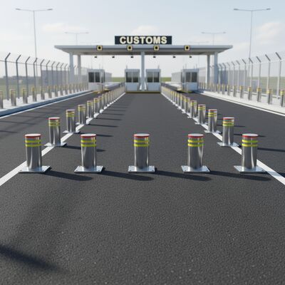 Fall Time Less Than 2 Seconds Adjustable Rising Security Bollards Over 60 Kilograms Designed For Effective Traffic Management And Security