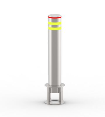 219mm Stainless stell fixed removable manual lift bollard for road traffic safety