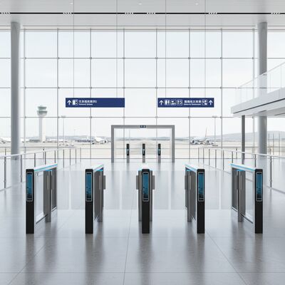 304 Stainless Steel Security Turnstile Gate with Electromechanical Anti-Collision and 5 Million Cycles for Durable Access Control