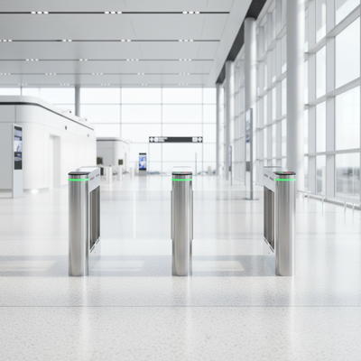 Security Turnstile Gate compatible with multiple access control devices allowing flexible security system configurations