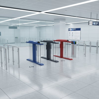 Security Turnstile Gate ideal for high traffic environments offering fast access control and space saving compact design