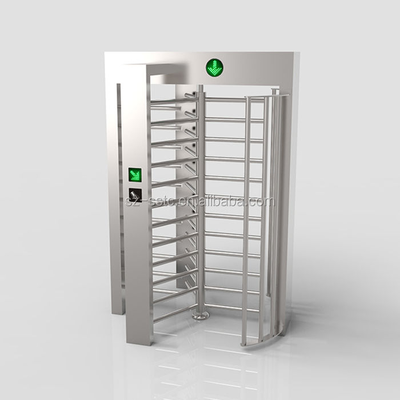 304 Stainless Steel Full Height Turnstile Gate with 5 Million Cycles and 620mm Channel Width for Secure Pedestrian Access Control