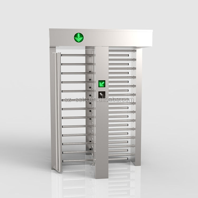 304 Stainless Steel Full Height Turnstile Gate with 5 Million Cycles and 620mm Channel Width for Secure Pedestrian Access