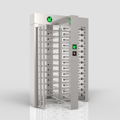 304 Stainless Steel Full Height Turnstile Gate with 5 Million Cycles and 620mm Channel Width for Secure Pedestrian Access Control