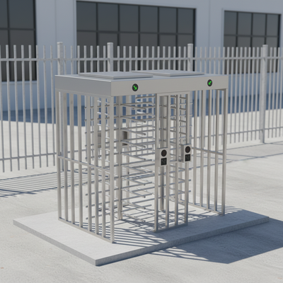 304 Stainless Steel Full Height Turnstile Gate with 5 Million Cycles and 620mm Channel Width for Secure Access Control