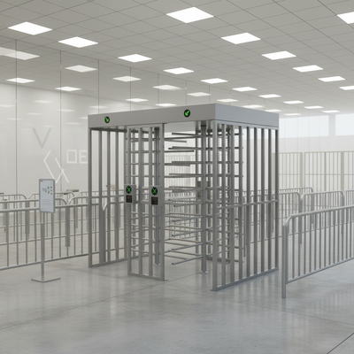 304 Stainless Steel Full Height Turnstile Gate with 5 Million Cycles and 620mm Channel Width for Secure Access Control