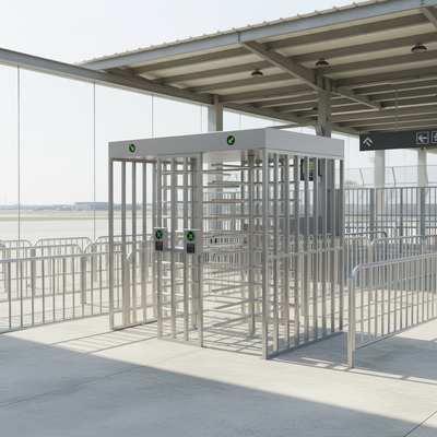 304 Stainless Steel Full Height Turnstile Gate with 5 Million Cycles and 620mm Channel Width for Secure Access Control