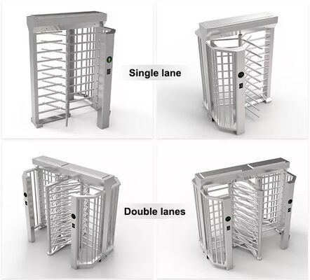 304 Stainless Steel Full Height Turnstile Gate with 5 Million Cycles and 620mm Channel Width for Secure Access Control