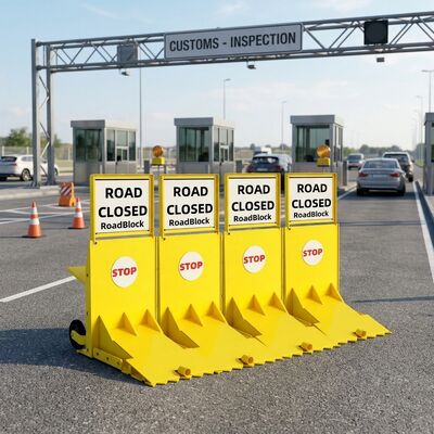 K4 Anti-collision Grade Mobile Vehicle Barrier with High-strength Steel and 60-ton Load Capacity