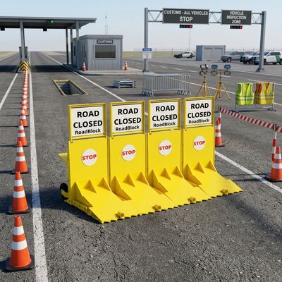 K4 Anti-collision Grade Mobile Vehicle Barrier with High-strength Steel and 60-ton Load Capacity