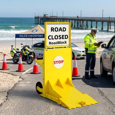 PAS68 Anti-collision Grade Mobile Vehicle Barrier with 60-ton Load Capacity and High-strength Steel Construction