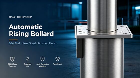 Automatic Rising Bollards with SS304/SS316 Optional Material, 20 Tons Load Capacity, and 3s to 6s Adjustable Up Time