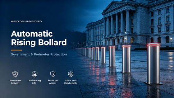 Automatic Rising Bollards with SS304/SS316 Optional Material, 20 Tons Load Capacity, and 3s to 6s Adjustable Up Time