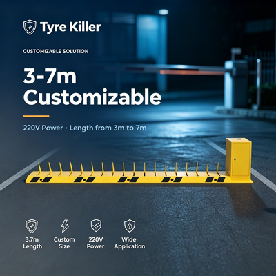 220V IP67 Waterproof Q235 Steel Spike Tyre Killer Road Spike Barrier
