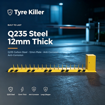 220V IP67 Waterproof Q235 Steel Spike Tyre Killer Road Spike Barrier
