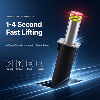 Retractable High Security Bollard System Offering Flexible Access Control and Enhanced Safety Measures for Public Spaces