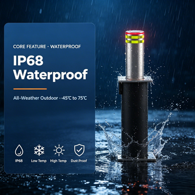 Weatherproof Automatic Rising Bollards Providing Traffic Control and Enhanced Security Measures in Outdoor Installations