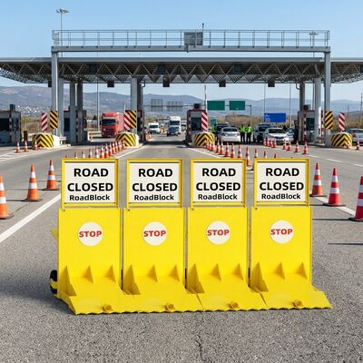 PAS68 Modüler Tasarımlı ve 60 Ton Yük Kapasiteli Çarpmaya Dayanıklı Mobil Araç Bariyeri